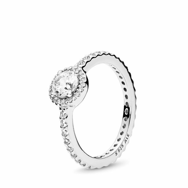 Pandora Classic Elegance Stackable Ring - Sterling Silver/Cubic Zirconia - Canada | OU4067XK